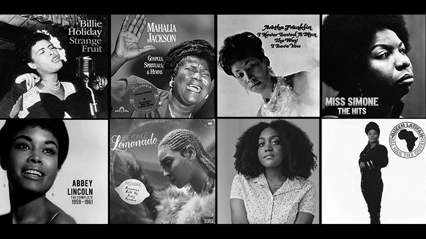 Album covers, black female artists