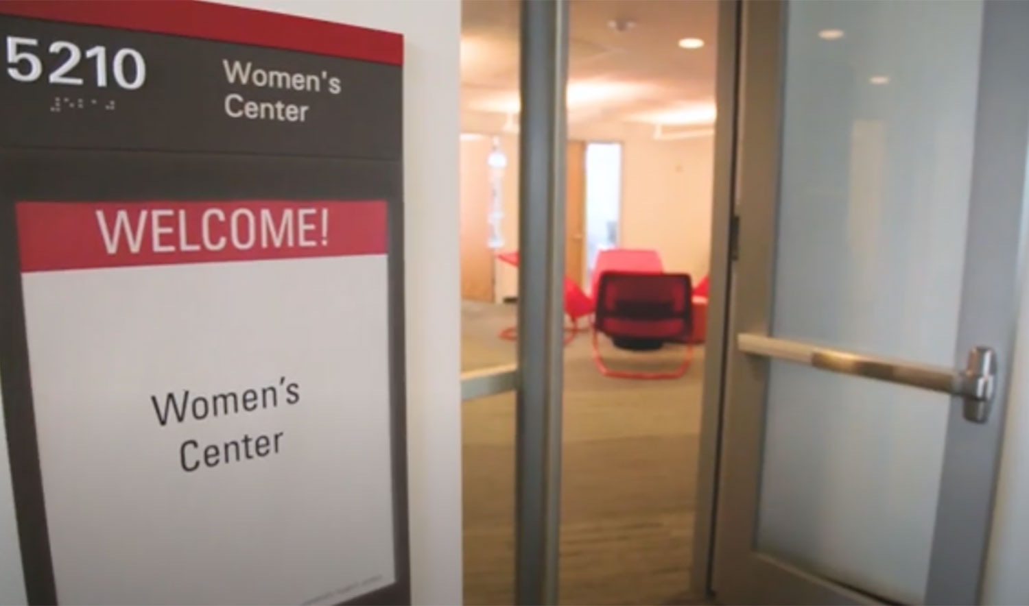 Entry to the Women's Center suite in Talley Student Union