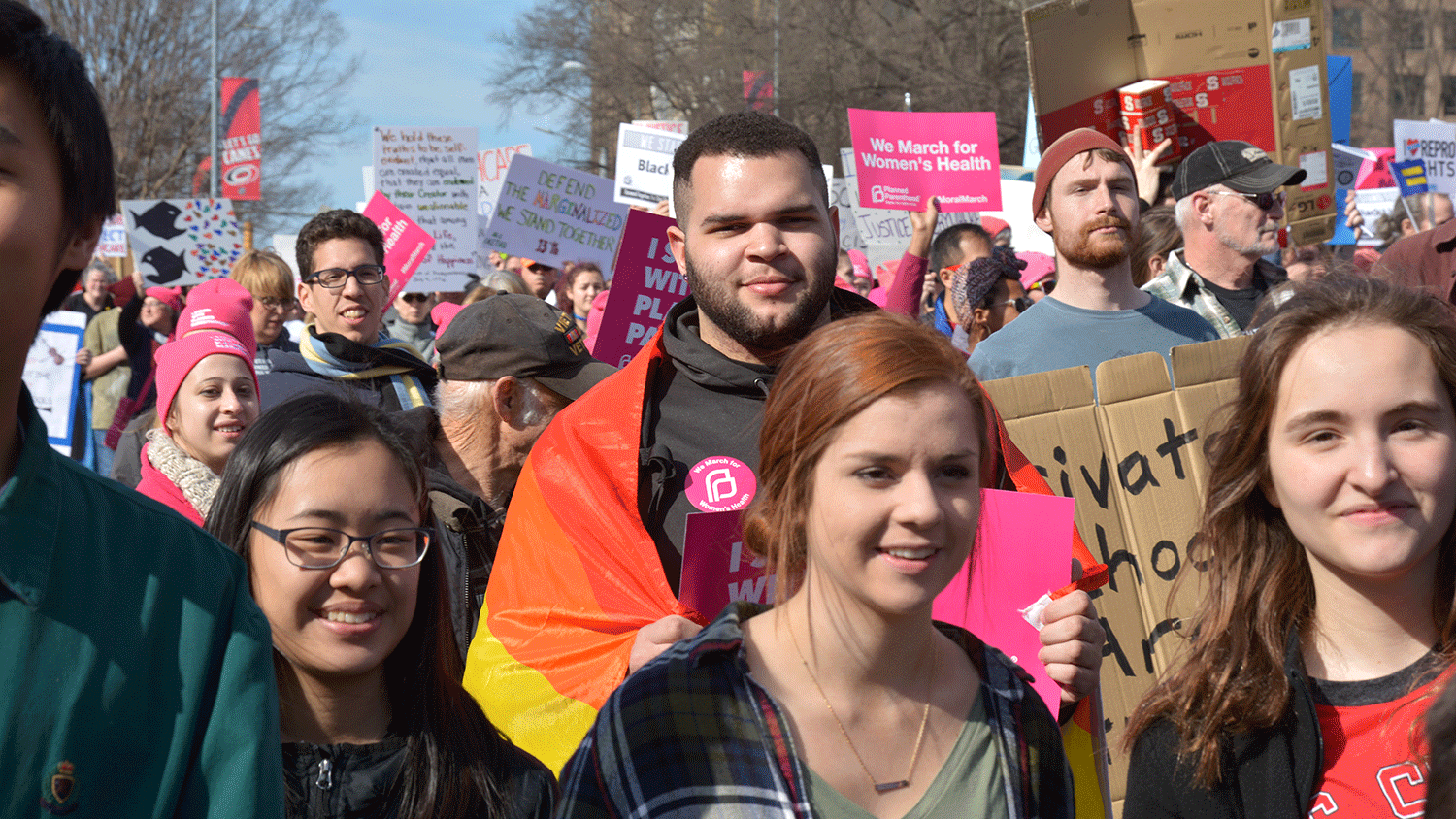 Students marching for social justice