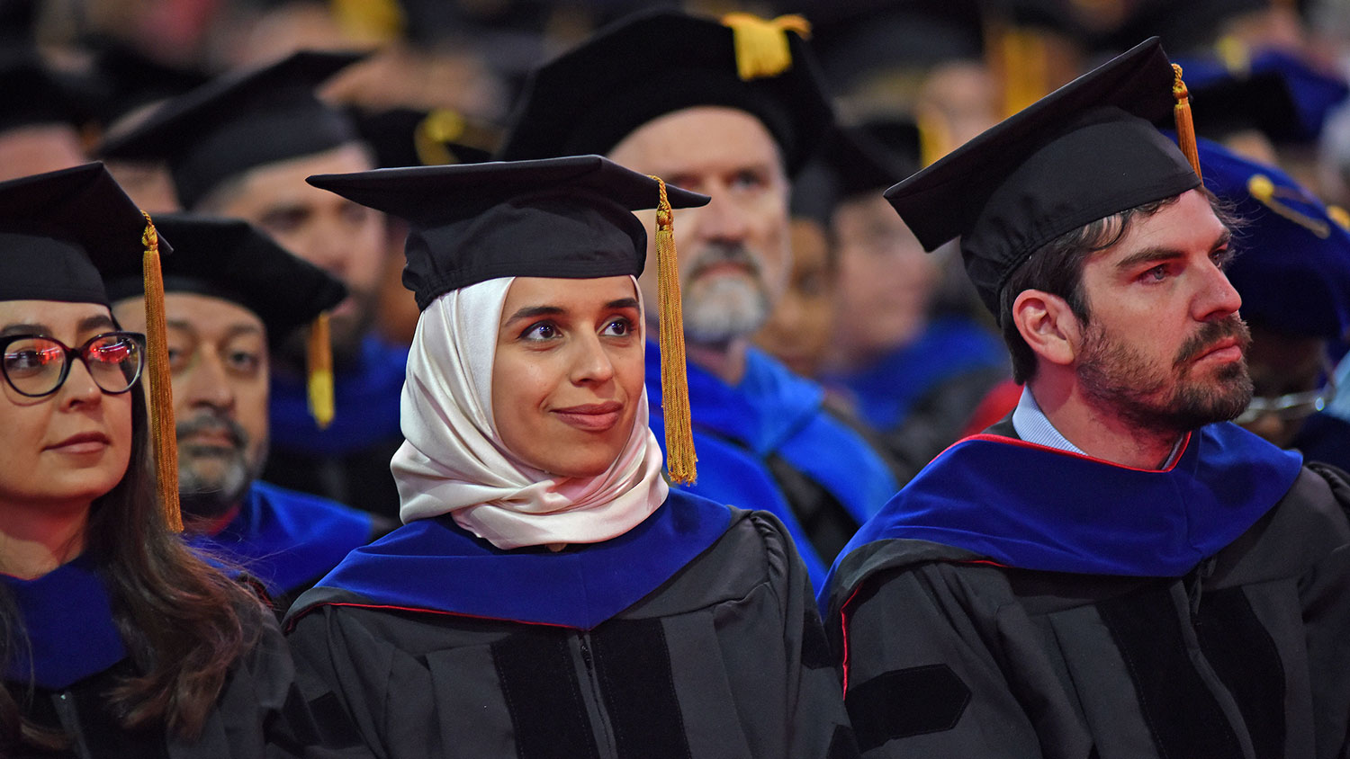 Graduate students at spring 2019 commencement